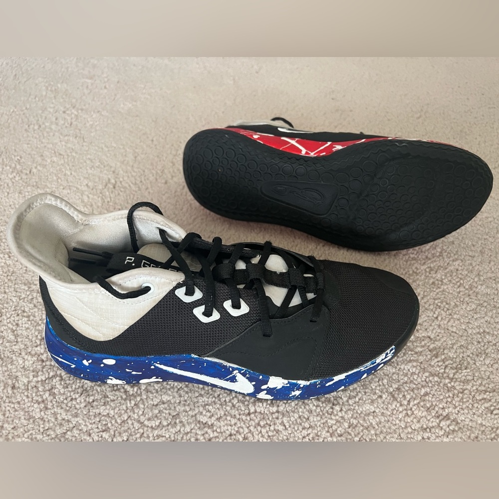 Nike PG 3 Paul George Men’s Basketball Sneaker, Size 10.5 These are Hand Painted